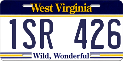 WV license plate 1SR426