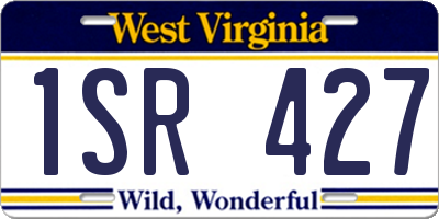 WV license plate 1SR427