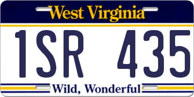 WV license plate 1SR435