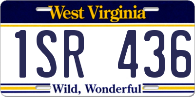 WV license plate 1SR436