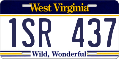 WV license plate 1SR437