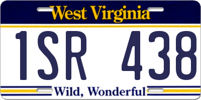 WV license plate 1SR438