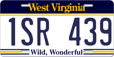 WV license plate 1SR439