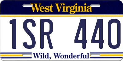 WV license plate 1SR440
