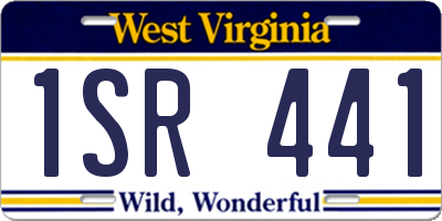 WV license plate 1SR441