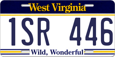WV license plate 1SR446