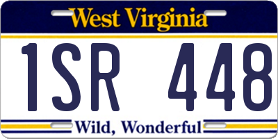 WV license plate 1SR448