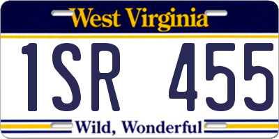 WV license plate 1SR455