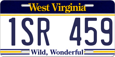 WV license plate 1SR459