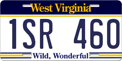 WV license plate 1SR460