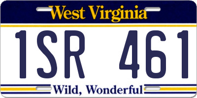 WV license plate 1SR461