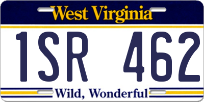 WV license plate 1SR462