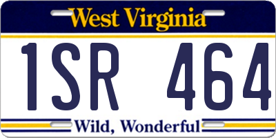 WV license plate 1SR464