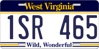 WV license plate 1SR465