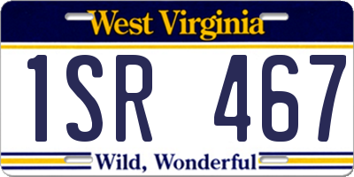 WV license plate 1SR467