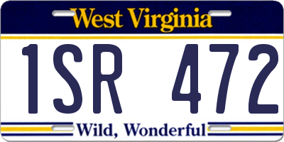WV license plate 1SR472