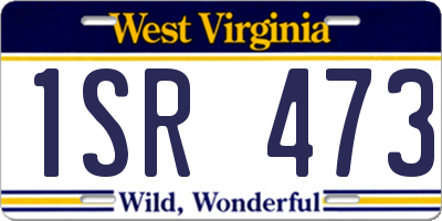 WV license plate 1SR473