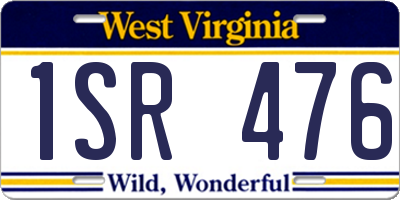 WV license plate 1SR476