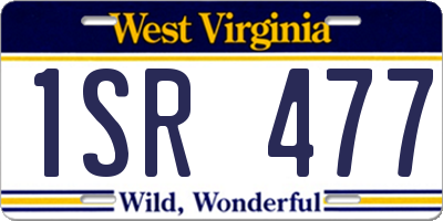 WV license plate 1SR477