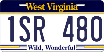 WV license plate 1SR480