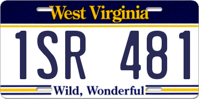 WV license plate 1SR481