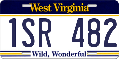 WV license plate 1SR482