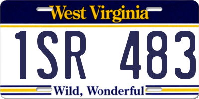 WV license plate 1SR483