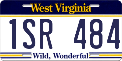 WV license plate 1SR484