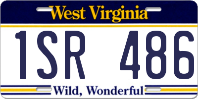 WV license plate 1SR486