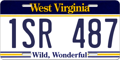 WV license plate 1SR487