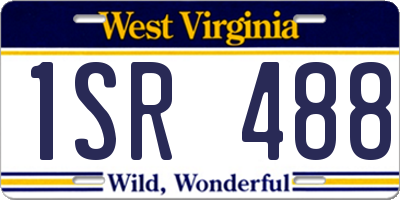 WV license plate 1SR488