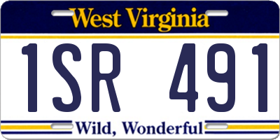 WV license plate 1SR491