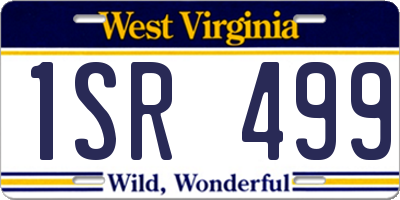 WV license plate 1SR499