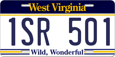 WV license plate 1SR501