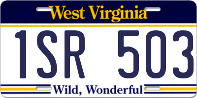 WV license plate 1SR503