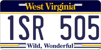 WV license plate 1SR505