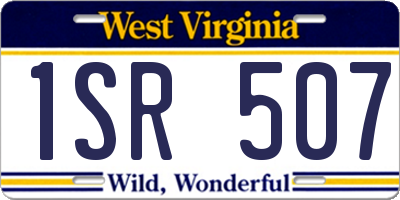 WV license plate 1SR507