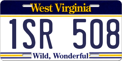 WV license plate 1SR508