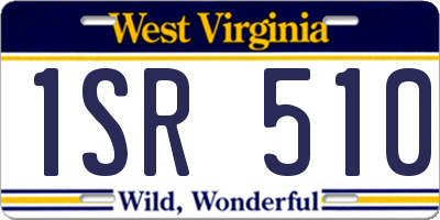 WV license plate 1SR510
