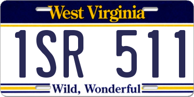 WV license plate 1SR511