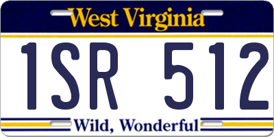 WV license plate 1SR512