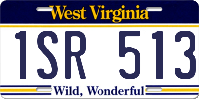 WV license plate 1SR513