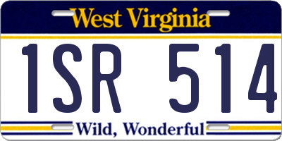 WV license plate 1SR514