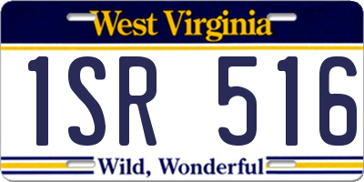 WV license plate 1SR516