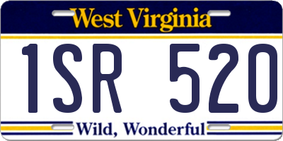 WV license plate 1SR520