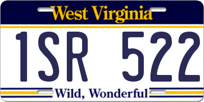 WV license plate 1SR522