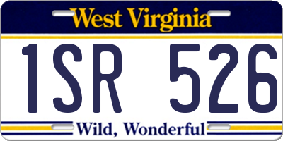 WV license plate 1SR526