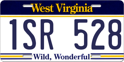 WV license plate 1SR528