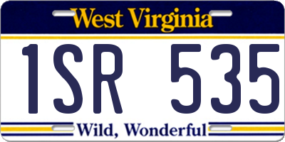 WV license plate 1SR535