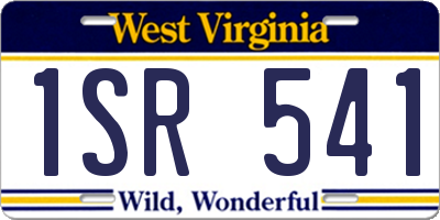 WV license plate 1SR541